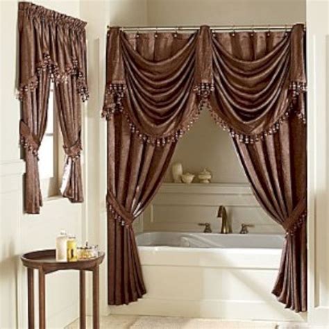 Black Pearl. . Swag shower curtains